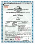 Osvědčení o ověření vlastností a klasifikaci pro označení výrobku značkou CE č. CE-ZSTV-09-046